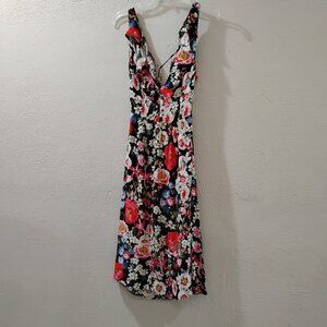 FLORAL DRESS -S- MIDI DRESS